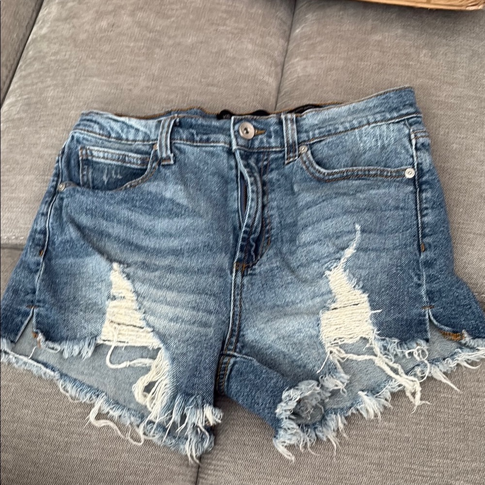 Kendall & Kylie Blue Distressed Jean Shorts